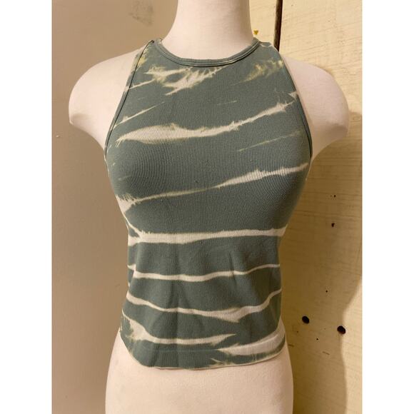 Free People Intimately Women's Size S/M Crop Tank Top Raceback Tie Dye Active‎ - Picture 1 of 6